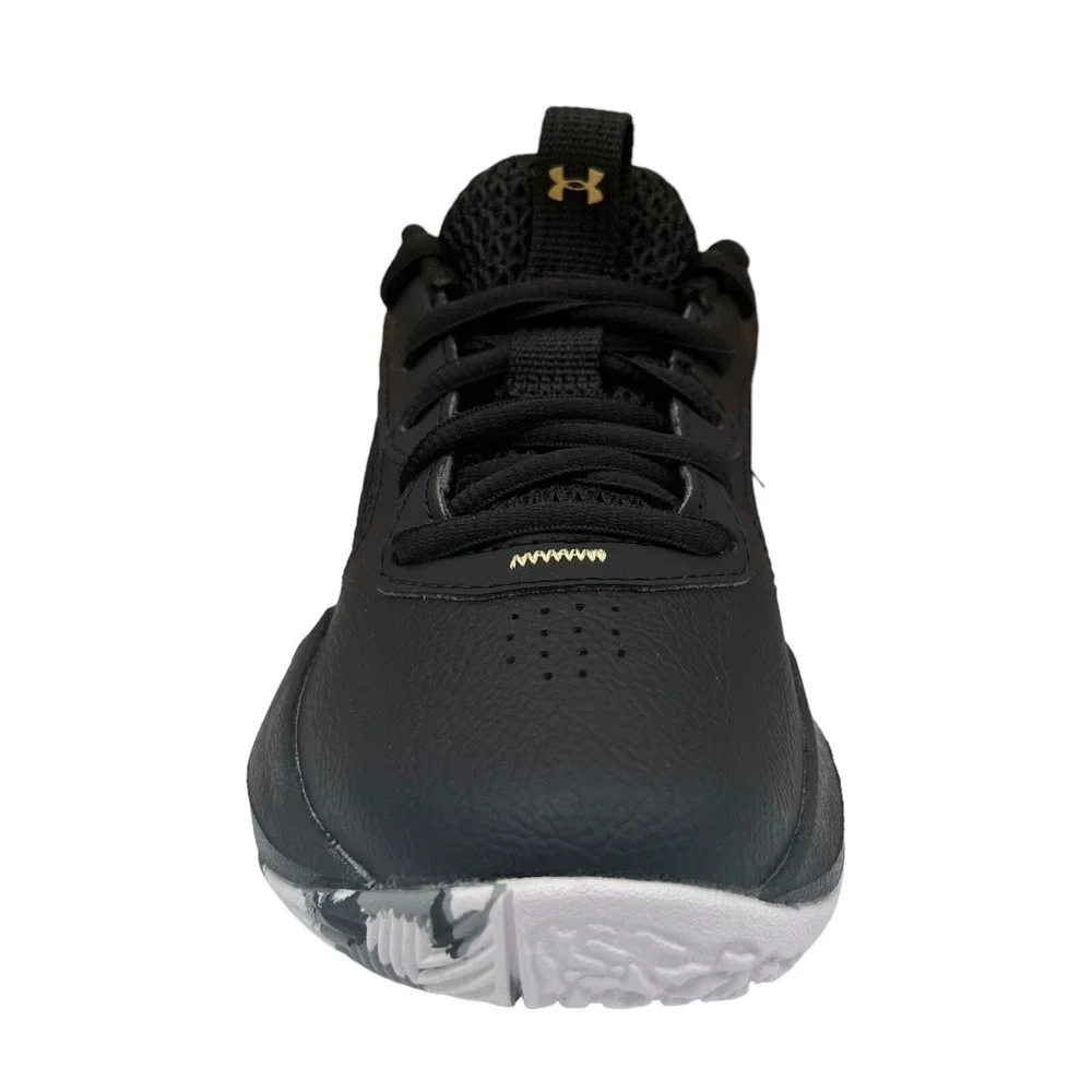 Under Armour Lockdown Little Boy's Leather Basketball Shoe Size 12 Black Lace Up